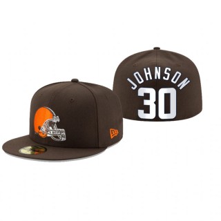 Cleveland Browns D'Ernest Johnson Brown Omaha 59FIFTY Fitted Hat