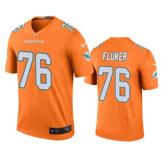 Miami Dolphins D.J. Fluker Orange Color Rush Legend Jersey