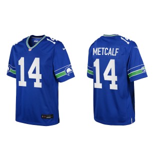 D.K. Metcalf Youth Seattle Seahawks Royal Throwback Game Jersey