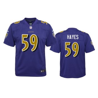 Baltimore Ravens Daelin Hayes Purple Color Rush Game Jersey