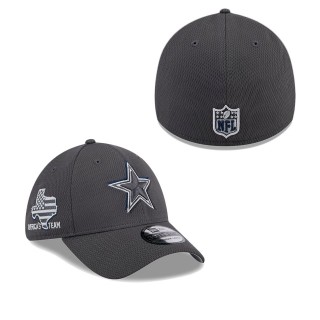 Dallas Cowboys Graphite 2024 NFL Draft 39THIRTY Flex Hat