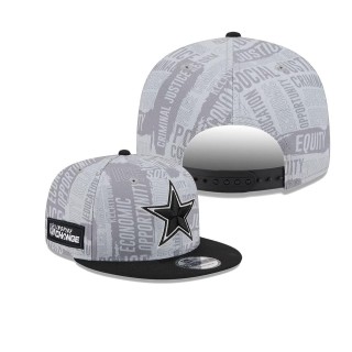 Dallas Cowboys Gray Black 2023 Inspire Change 9FIFTY Snapback Hat