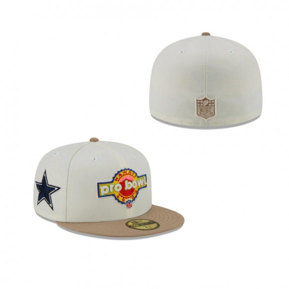 Dallas Cowboys Just Caps Camel Visor Fitted Hat