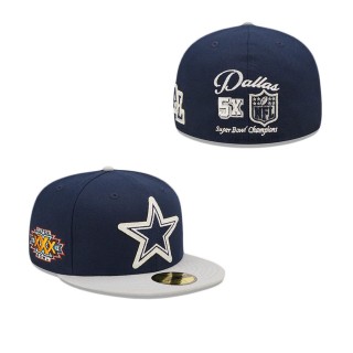 Dallas Cowboys Letterman 59FIFTY Fitted Hat