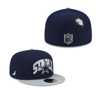 Men's Dallas Cowboys Navy Gray NFL x Staple Collection 59FIFTY Fitted Hat