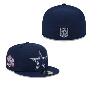 Dallas Cowboys Navy Main Patch Fitted Hat