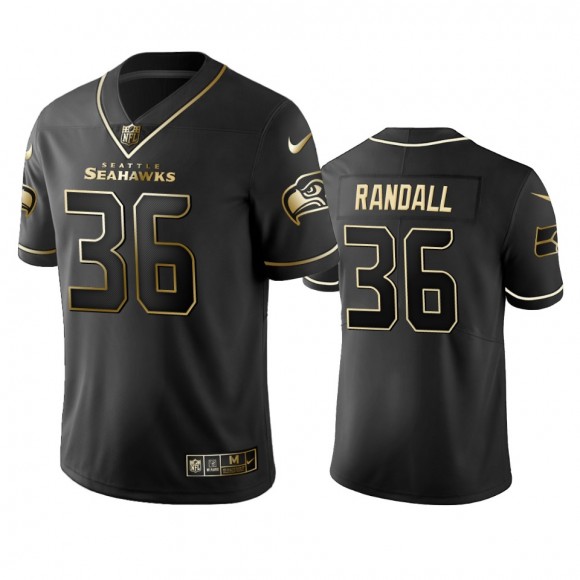 Seahawks Damarious Randall Black Golden Edition Vapor Limited Jersey