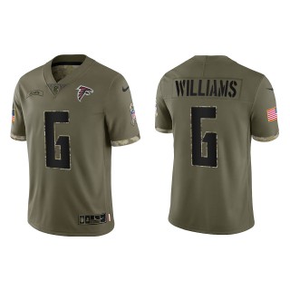 Damien Williams Atlanta Falcons Olive 2022 Salute To Service Limited Jersey