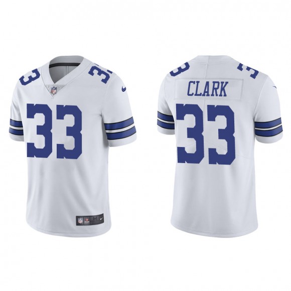 Men's Dallas Cowboys Damone Clark White Vapor Limited Jersey