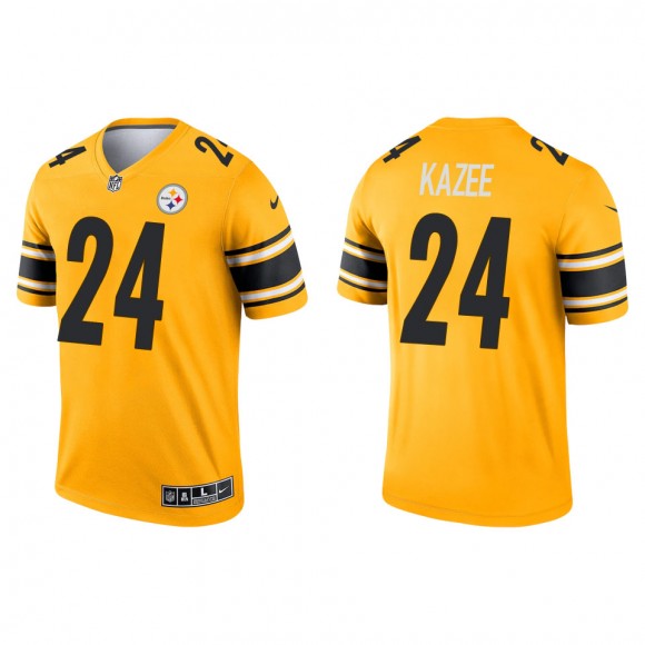 Men's Pittsburgh Steelers Damontae Kazee Gold Inverted Legend Jersey