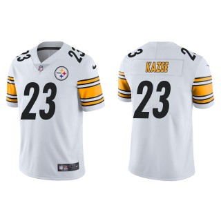 Men's Pittsburgh Steelers Damontae Kazee White Vapor Limited Jersey