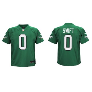 D'Andre Swift Youth Eagles Kelly Green Alternate Game Jersey