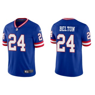 Men's New York Giants Dane Belton Royal Classic Vapor Limited Jersey
