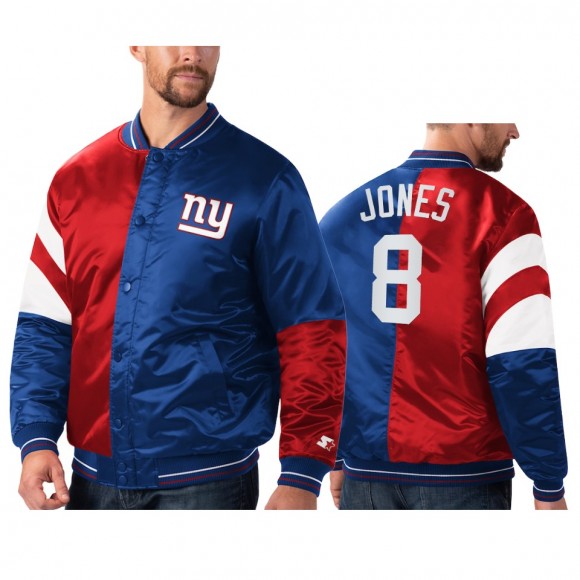 Giants Daniel Jones Royal Red Split Jacket