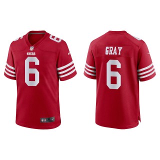 Men's San Francisco 49ers Danny Gray Scarlet Game Jersey