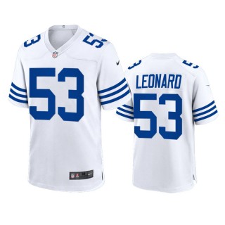 Indianapolis Colts Darius Leonard 2021 White Throwback Game Jersey