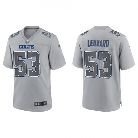Darius Leonard Men's Indianapolis Colts Gray Atmosphere Fashion Game Jersey