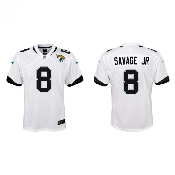 Youth Darnell Savage Jr. Jaguars White Game Jersey