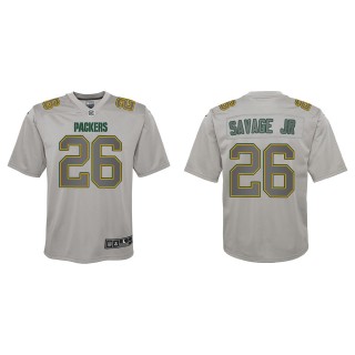 Darnell Savage Jr. Youth Green Bay Packers Gray Atmosphere Game Jersey