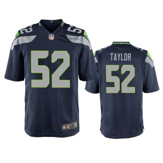 Seattle Seahawks Darrell Taylor College Navy Game Jersey