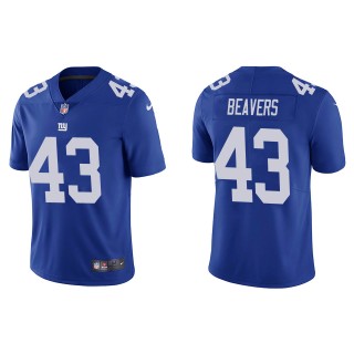 Men's New York Giants Darrian Beavers Blue Vapor Limited Jersey