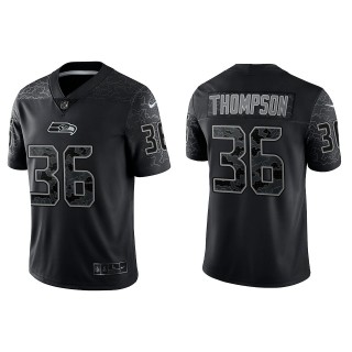 Darwin Thompson Seattle Seahawks Black Reflective Limited Jersey