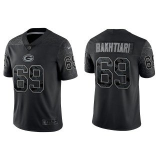 David Bakhtiari Green Bay Packers Black Reflective Limited Jersey