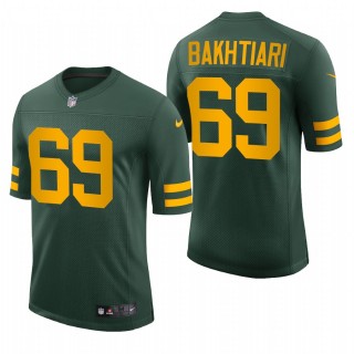 Packers David Bakhtiari Throwback Jersey Green Vapor Limited