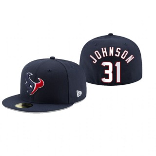 Houston Texans David Johnson Navy Omaha 59FIFTY Fitted Hat