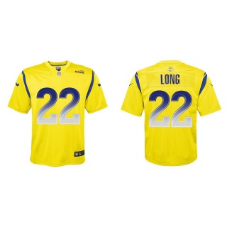 David Long Youth Los Angeles Rams Gold Inverted Game Jersey