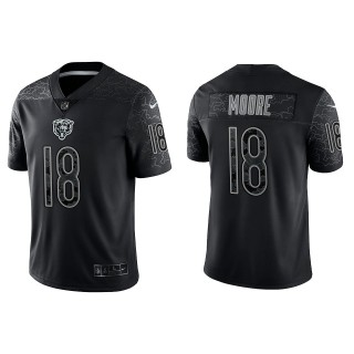 David Moore Chicago Bears Black Reflective Limited Jersey