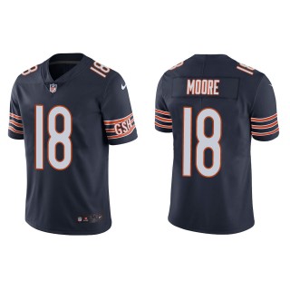 Men's Chicago Bears David Moore Navy Vapor Limited Jersey