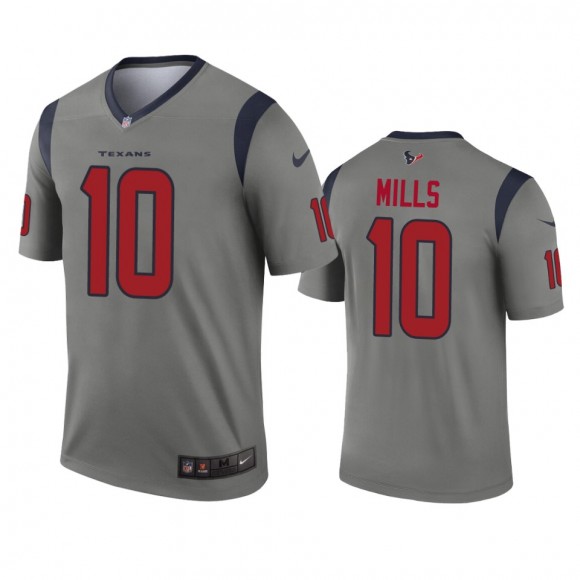 Houston Texans Davis Mills Gray Inverted Legend Jersey