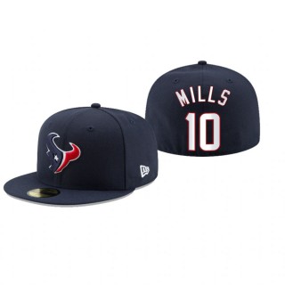 Houston Texans Davis Mills Navy Omaha 59FIFTY Fitted Hat