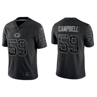 De'Vondre Campbell Green Bay Packers Black Reflective Limited Jersey