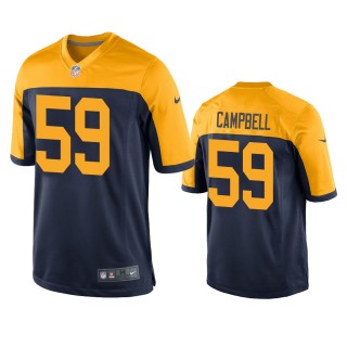 Green Bay Packers De'Vondre Campbell Navy Throwback Game Jersey