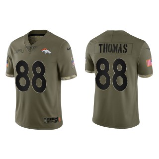 Demaryius Thomas Denver Broncos Olive 2022 Salute To Service Limited Jersey
