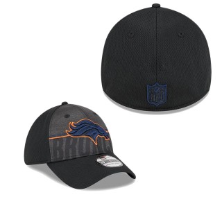 Men's Denver Broncos Black 2023 NFL Training Camp Team Colorway 39THIRTY Flex Fit Hat