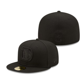 Denver Broncos Black on Black Alternate Logo 59FIFTY Fitted Hat