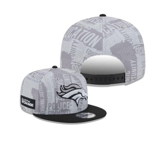 Denver Broncos Gray Black 2023 Inspire Change 9FIFTY Snapback Hat