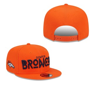 Denver Broncos Orange Word 9FIFTY Snapback Hat