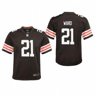 Youth Cleveland Browns Denzel Ward Game Jersey - Brown