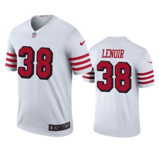 San Francisco 49ers Deommodore Lenoir White Color Rush Legend Jersey