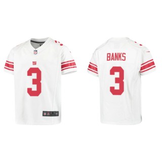 Youth Deonte Banks Giants White Game Jersey