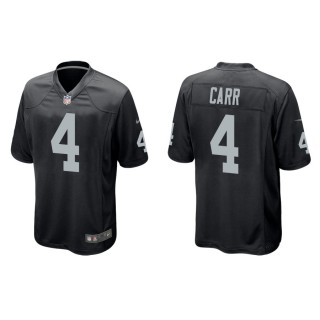 Men's Las Vegas Raiders Derek Carr Black Game Jersey