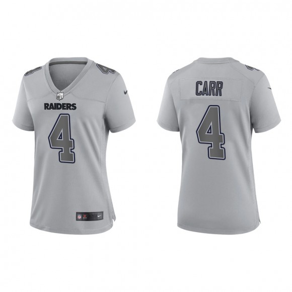 Derek Carr Women's Las Vegas Raiders Gray Atmosphere Fashion Game Jersey