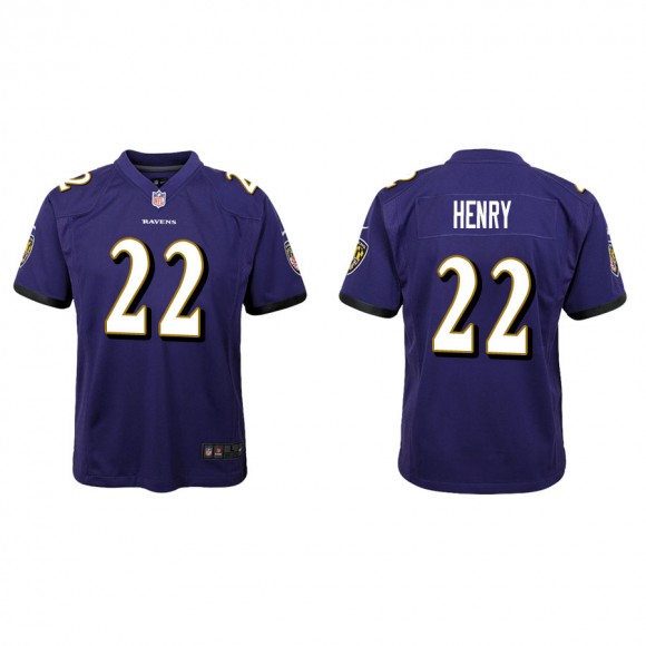 Youth Derrick Henry Ravens Purple Game Jersey