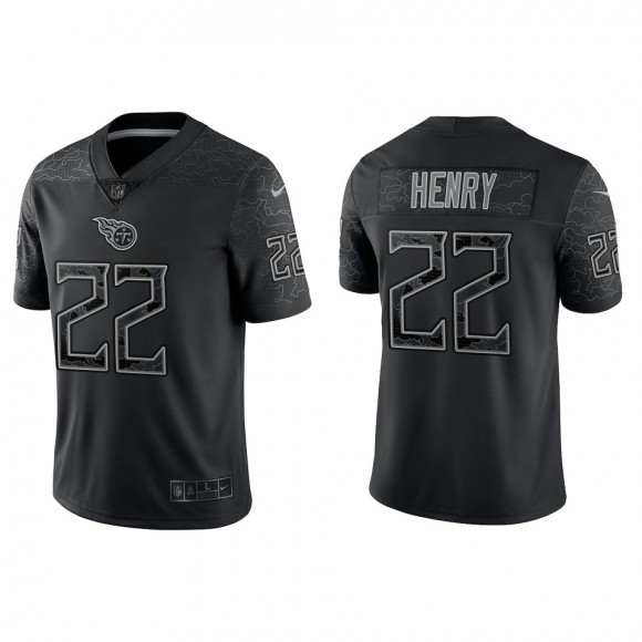 Derrick Henry Tennessee Titans Black Reflective Limited Jersey