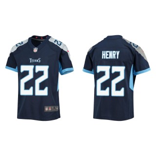 Derrick Henry Youth Tennessee Titans Navy Game Jersey