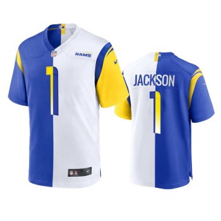 Los Angeles Rams DeSean Jackson 2021 Royal White Split Game Jersey